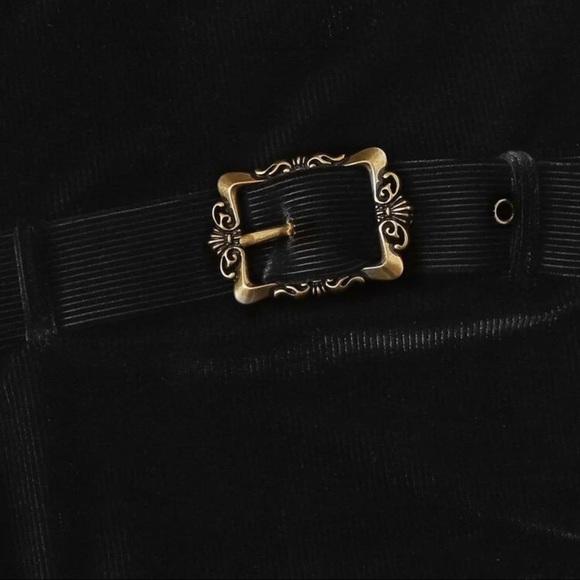 🖤Black Corduroy Belted One-piece Swimsuit🖤 - Picture 6 of 16